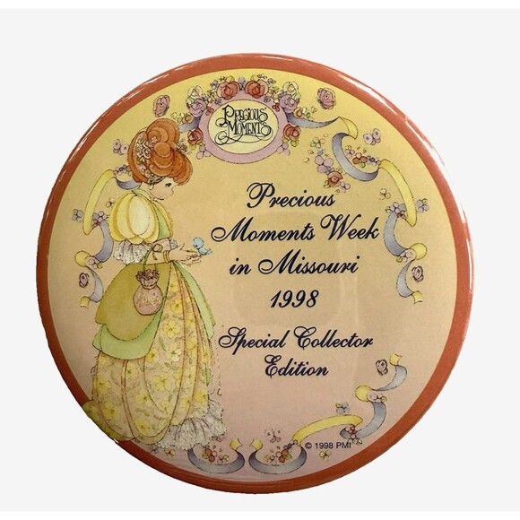 Vintage 1990’s Precious Moments Pin Back Buttons 2.75” - Set Of 3 - Picture 2 of 6